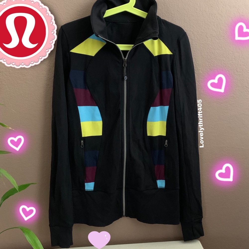 Lululemon Nice Multi Color Asana Zip Up Jacket